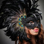 Luxury Traditional Venice Women Carnival Masquerade Venetian Mask -  Black
