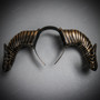 Gothic Demon Large Horn Headband - Black Gold (USM-FS30543-BKGO)