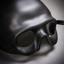 Halloween Skull Half Face Mask Masquerade Day of the Dead - Black
