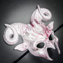 Krampus Ram Demon with Horns Devil Halloween Mask - White Red