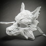 Wild Wolf Animal Full Face Masquerade Mask - White