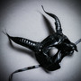 Goblin Devil Long Horn Eyes Mask - Black
