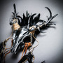 Antelope Devil Deer Horn Skull Ghost Masquerade Mask - Black Silver