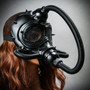 Submarine Full Face Steampunk Gas Mask with Hose - Black