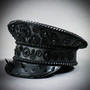 Steampunk Burning Man Spike Captain Hat - Black