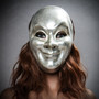 Venetian Volto Joker Full Face Mask - Silver