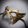 Devil Halloween Masquerade Eye Mask - Black Gold