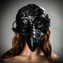 Long Nose Plague Doctor Steampunk Masquerade Mask - Black