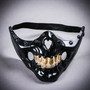 Steampunk Skull Jaw with Face Mask - Black