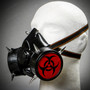 Steampunk Spikes Respirator Red Hazard Cosplay Gas Mask - Black