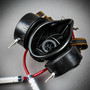 Steampunk Spikes Respirator Red Hazard Cosplay Gas Mask with Syringe - Black