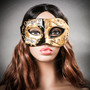 Phantom Of Opera Musical Masquerade Venetian Eye Mask - Black Gold