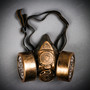 Half Face Steampunk Respirator Gas Mask - Gold