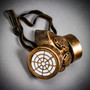 Half Face Steampunk Respirator Gas Mask - Gold