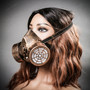 Half Face Steampunk Respirator Gas Mask - Gold