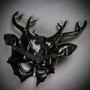 Antler Deer Horn Devil Woodland Medusa Snake Halloween Masquerade Mask - Gold