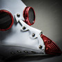 Steampunk Plague Doctor with Goggle Short Bird Beak Mask - White Red