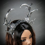Antelope Devil Animal Deer Horn Headband - Silver