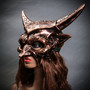 Demon Sharp Horn Ancient Devil Masquerade Mask - Copper (left)