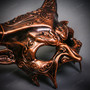 Demon Sharp Horn Ancient Devil Masquerade Mask - Copper