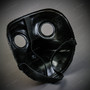 Shinny Rhinestones Pantalone Full Face Masquerade Mask - Dark Grey