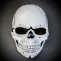 Pirate Crackle Skull Halloween Masquerade Full Face Mask - White