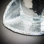 Shinny Disco Ball Mirrors Rave Party Top Cowboy Hat - Silver (detial)