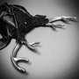 Antler Deer Silver Horns with Laces Devil Halloween Masquerade Mask - Black