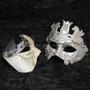 Black Phantom of Opera Musical and Silver Roman Emperor Pegasus Horse Mask Combo