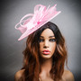Feather Kentucky Derby Hat Flower Fascinator - Pink