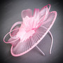 Feather Kentucky Derby Hat Flower Fascinator - Pink