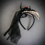 Skeleton Hand Gothic Headband Halloween Bone Hair Accessory - Black