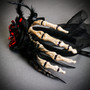 Skeleton Hand Gothic Headband Halloween Bone Hair Accessory - Black