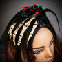 Skeleton Hand Gothic Headband Halloween Bone Hair Accessory - Black