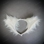 White Furry Cat Ear Headband Cosplay Animal Costume Accessory