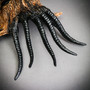 Fire Flame Devil Demon Horns Spikes Full Face Mask - Rust White