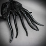 Fire Flame Devil Demon Horns Spikes Full Face Mask - Black