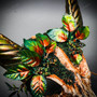 Woodland Ram Skull Mask with Golden Horns – Forest Spirit Tribal Costume Mask - Bone