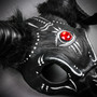 Black Ram Skull Mask with Horns Dark Fantasy Halloween Mask
