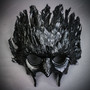 Raven Feather Masquerade Mask Gothic Bird Costume Mask - Black