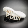 Captain Bling Rhinestone Sailor Hat White & Black Nautical Costume Cap
