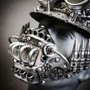 Silver Feather Shoulder Piece + Silver Steampunk Goggles + Black & Silver Steampunk Eye Mask Costume Set