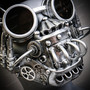 Silver Steampunk Goggles + Black & Silver Steampunk Top Hat + Black & Silver Steampunk Eye Mask Costume Set