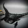 White & Gold Venetian Phantom Mask & Masquerade Mask Couple Mask Set