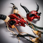 Bloody Red Pagan Skull Masquerade & Demon Devil Horn Couple Mask Set