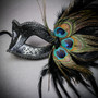 White & Gold Venetian Phantom Mask & Masquerade Mask Couple Mask Set