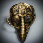 Copper & Black Steampunk Masquerade Plague Doctor Cosplay Outfit Set