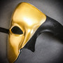 Gold & Black Classic Phantom of the Opera Half Mask Masquerade