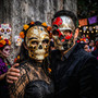 Day of The Dead Skull Masquerade Mask Gold Silver Red Masquerade Couple Party Costume Masks