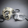Silver Venetian Crackle Harlequin Phantom Opera & Glitter Glamour Masquerade Couple Mask Set